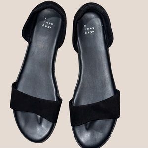 A New Day Black Ann Sandals Size 11